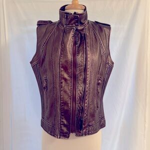 Montana company brown vest with button detail
